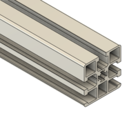 MODULAR SOLUTIONS EXTRUDED ENCLOSURE PROFILE 45MM X 45MM, SINGLE SMOOTH SIDE